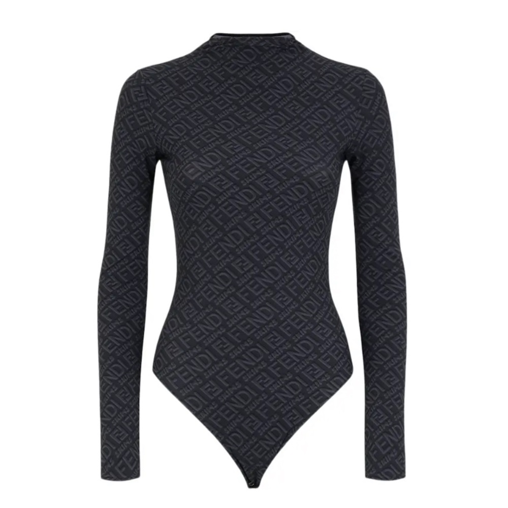 Fendi x SKIMS Mock Neck Long Sleeve Bodysuit NWT